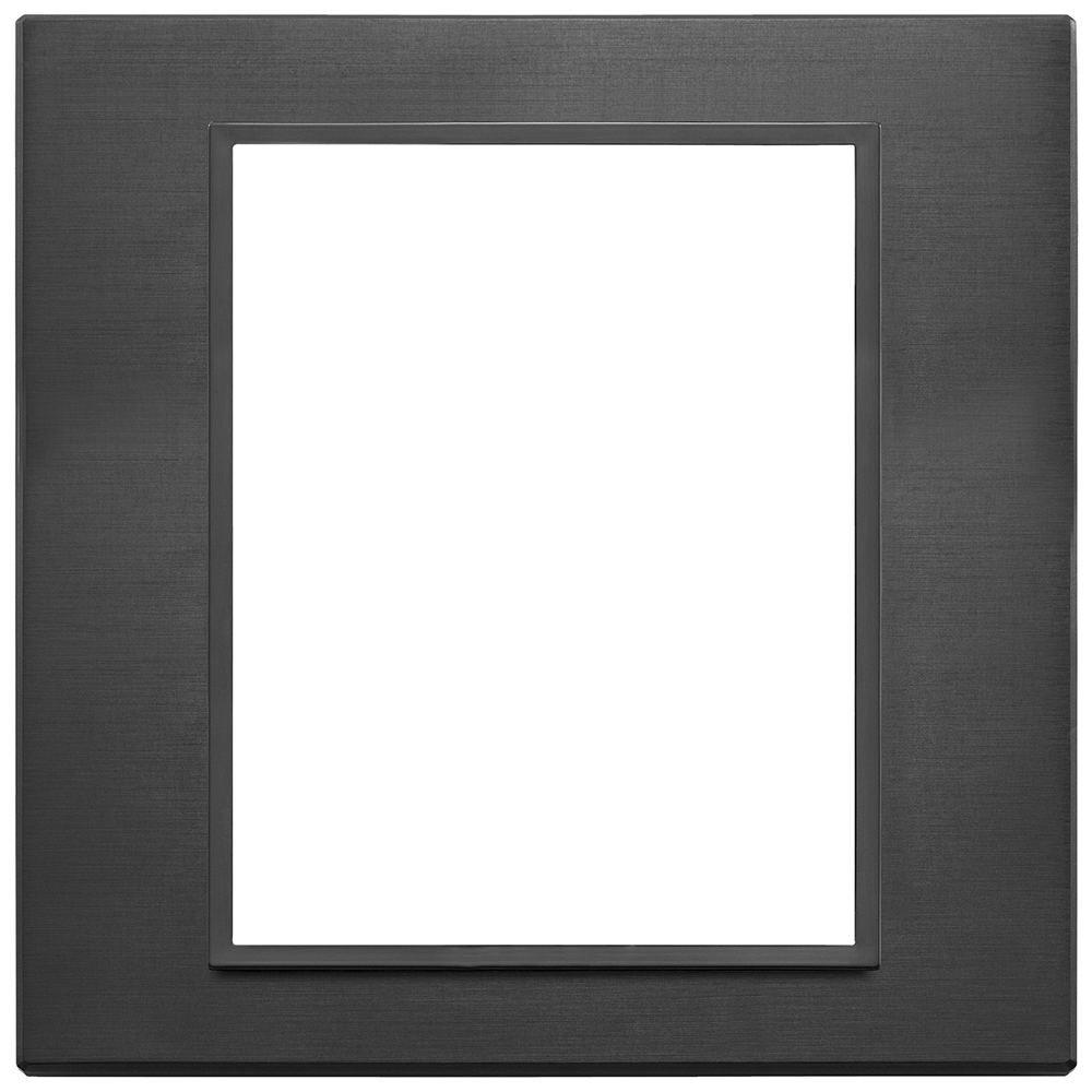 VIMAR - 21668.18 - Plate 8(4+4)M aluminium total black