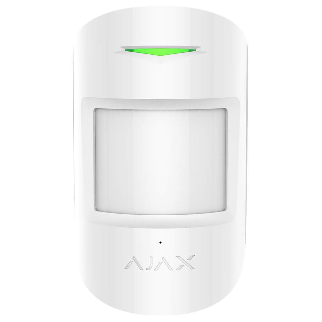 AJAX - Wireless motion detector PIR+GB, 89°, range 12m @ h=2.4m, IP50, white, CombiProtect 38097.06.WH1