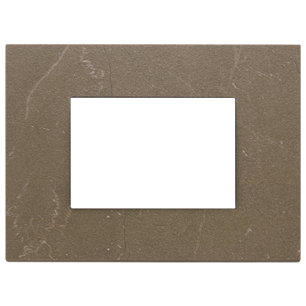 VIMAR - 22653.52 - Plate 3M marbl.stoneware Coffee brown