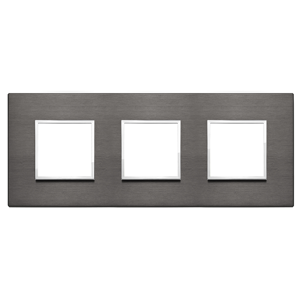 VIMAR - 21644.03 - Plate 6M (2+2+2) 71mm lava grey 