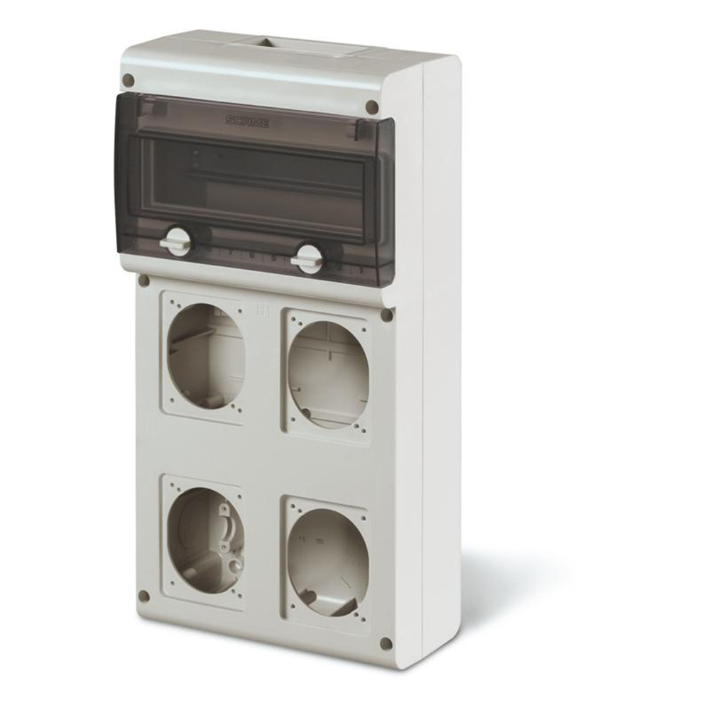SCAME - Block IP66 SURFACE MOUNTING BLOCK4 11 MOD. 212x415x105mm  632.4500-000