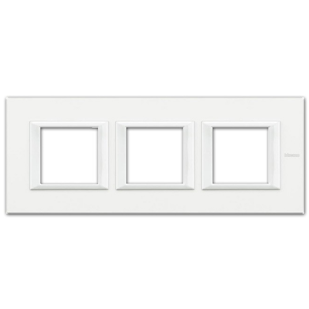 BTICINO - HA4802M3HHD rectangular cover plate 3х2modules - Monochrome white - metal