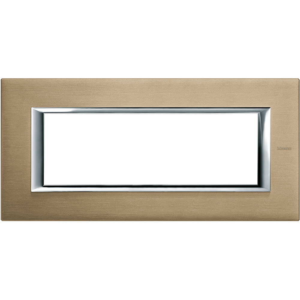 BTICINO - HA4806NX Рамка 6М titanium brushed метална правоъгълна Axolute