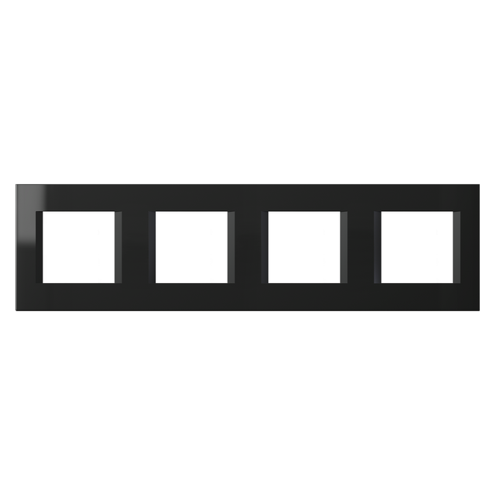 TEM - OL28NB Frame 2+2+2+2M, color Black gloss, Modul