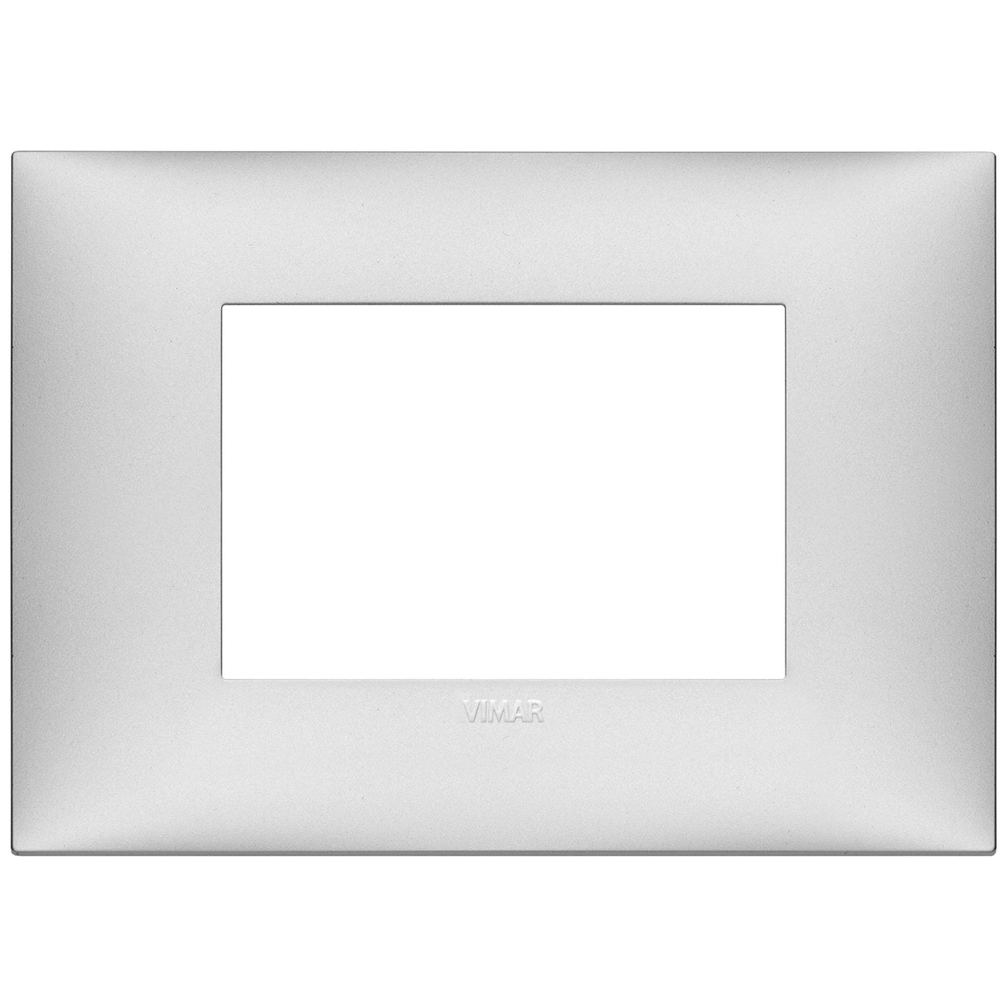 VIMAR - 09673.21 cover plate - 3 centered module matt silver color NEVE UP