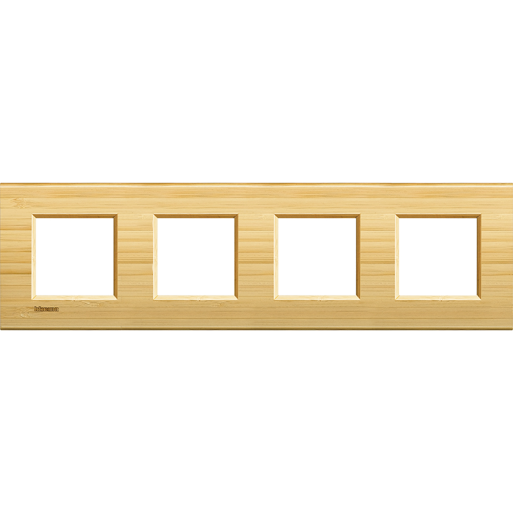 BTICINO - LNA4802M4LBA Square cover plate 4х2modules -bamboo wood
