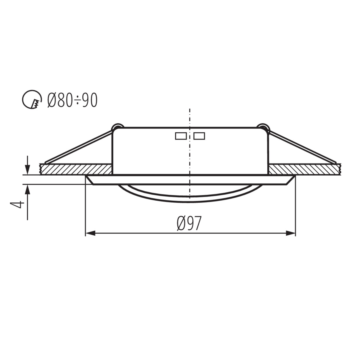 KANLUX - Ring for spotlight fittings ARGUS II CT-2115-AN Gx5,3/GU10 10W ...