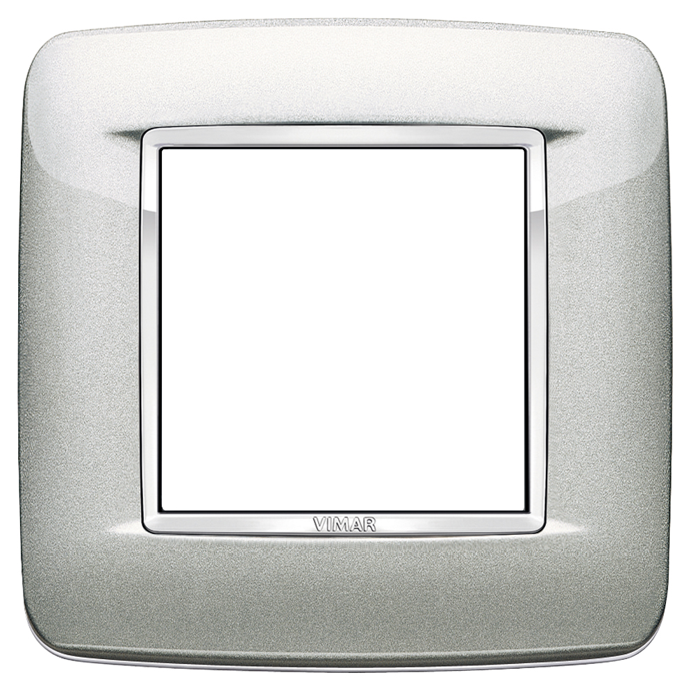 VIMAR -  20672.C10 - Round plate 2M Bright metallic silver