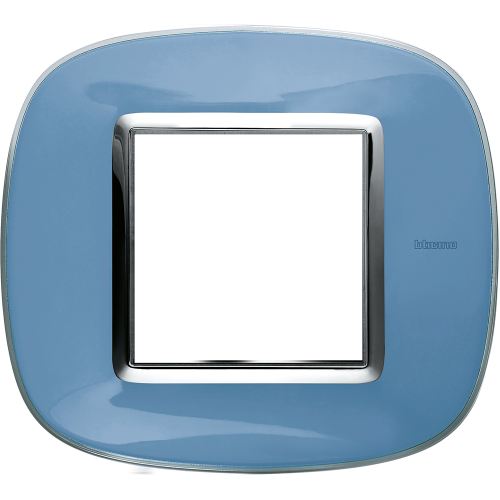 BTICINO - HB4802DZ Elliptical cover plate 2 modules - blue liquid 