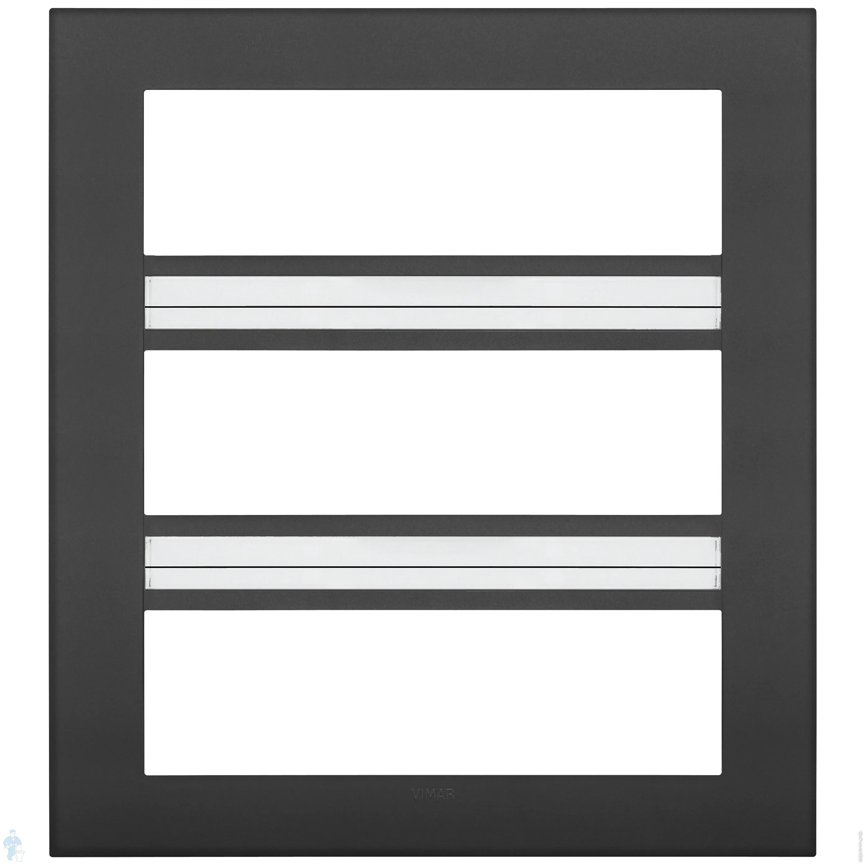VIMAR - 19661.71 - Classic plate 21M technopolymer black