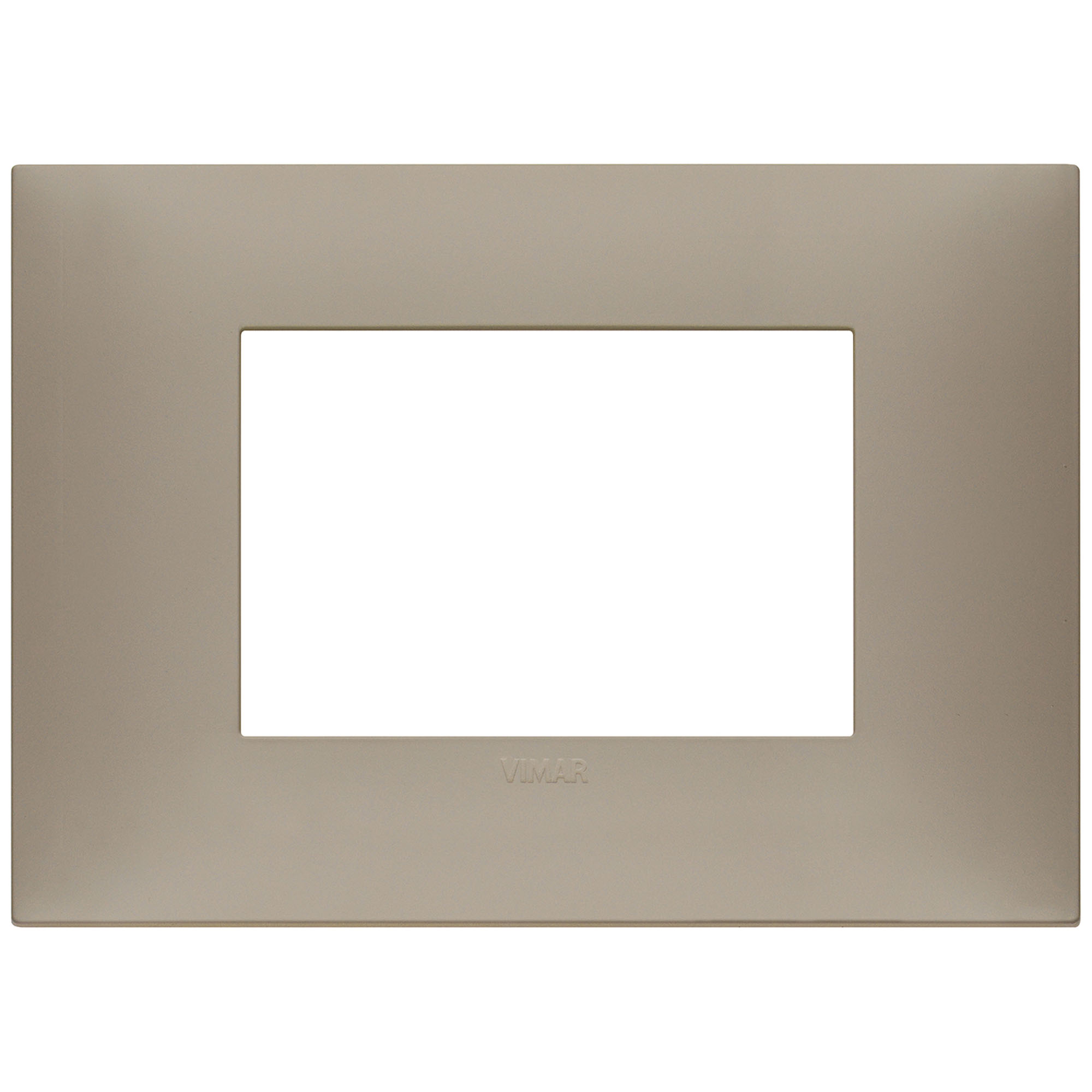 VIMAR - 09673.12 cover plate - 3 centered module matt dove grey color NEVE UP