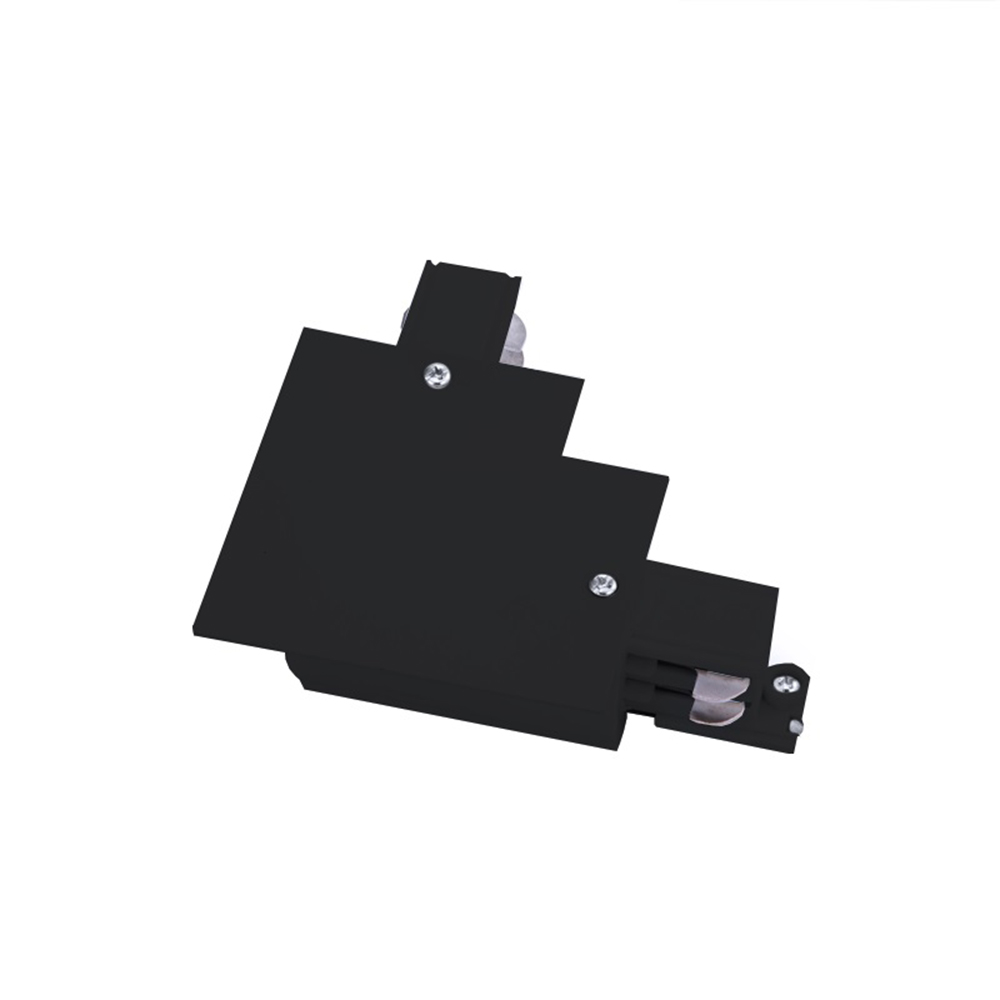 ACA LIGHTING - Corner connector for three phase track recessed black 4WRELB