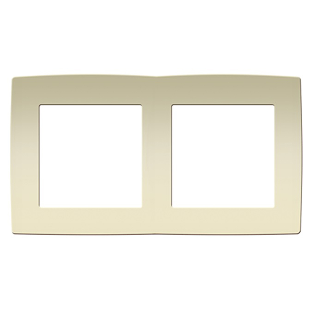 ACA LIGHTING - PRIME 2 GANG FRAME IP20 IVORY 1000119102