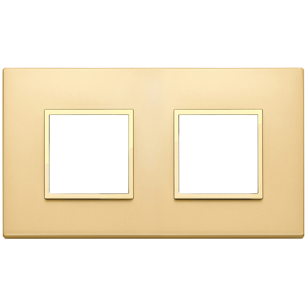 VIMAR - 21643.G10 - Plate 4M (2+2) 71mm satin gold
