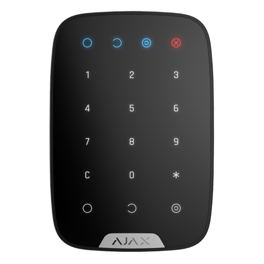AJAX - Wireless touch keyboard with LED indication, black, KeyPad 38248.12.BL1