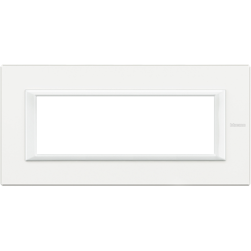 BTICINO - HA4806HD Rectangular cover plate 6 modules - Monochrome white 