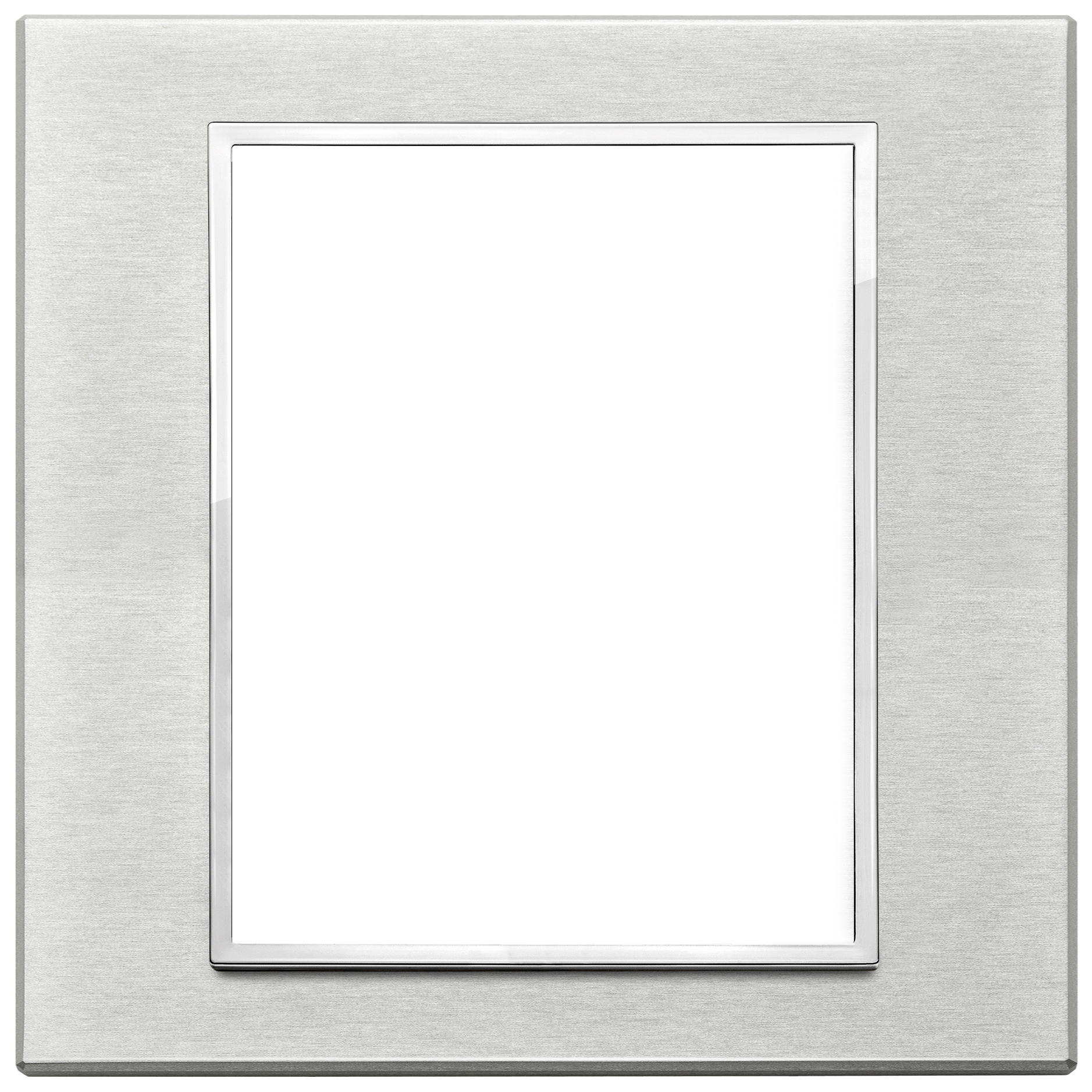 VIMAR - 21668.02 - Plate 8(4+4)M aluminium Next grey
