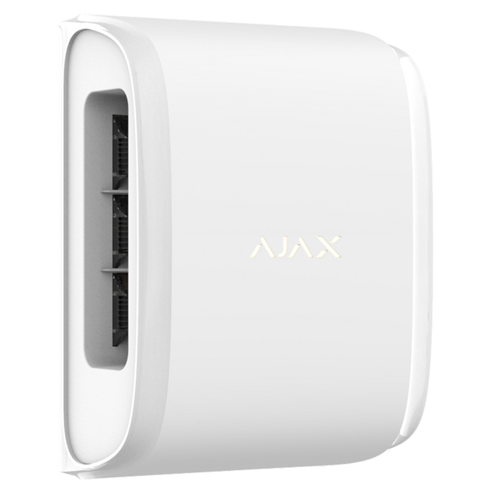 AJAX - Wireless PIR motion sensor bidirectional, 5°, range 15m @ h=1.3m, IP55, white, DualCurtain Outdoor 39055.81.WH1