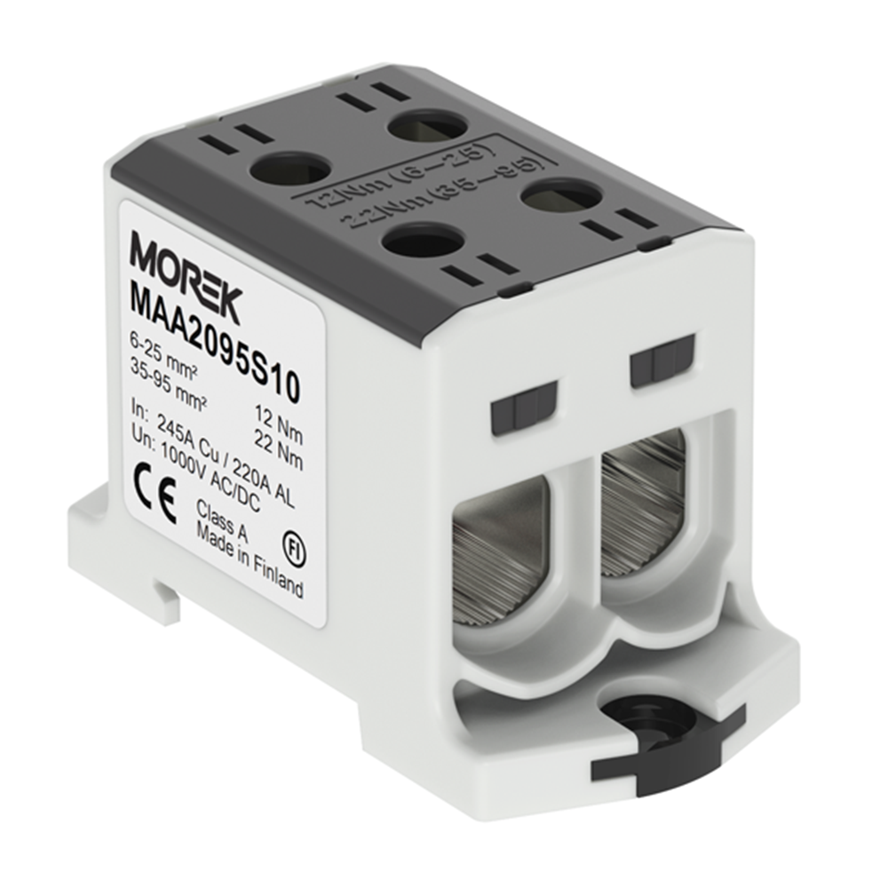MOREK - OTL95-2 black 2xAl/Cu 6-95mm² 1000V Universal terminal  MAA2095S10