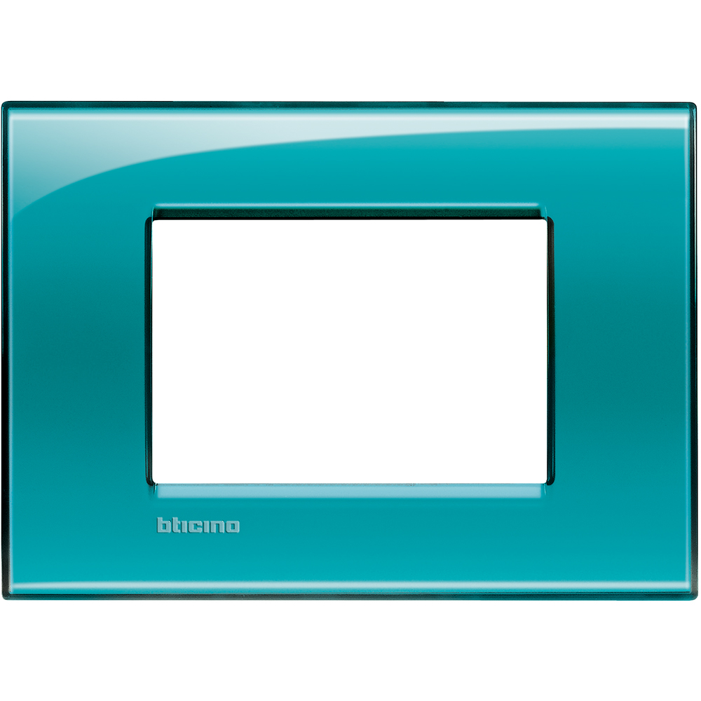 BTICINO - LNA4803VD Square cover plate 3 modules - green deep 