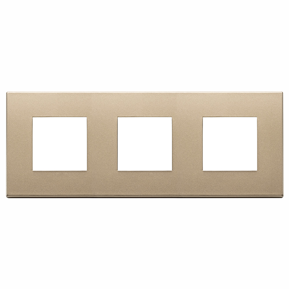 VIMAR - Plate 6M (2+2+2)x71mm metal satin gold - 22644.88