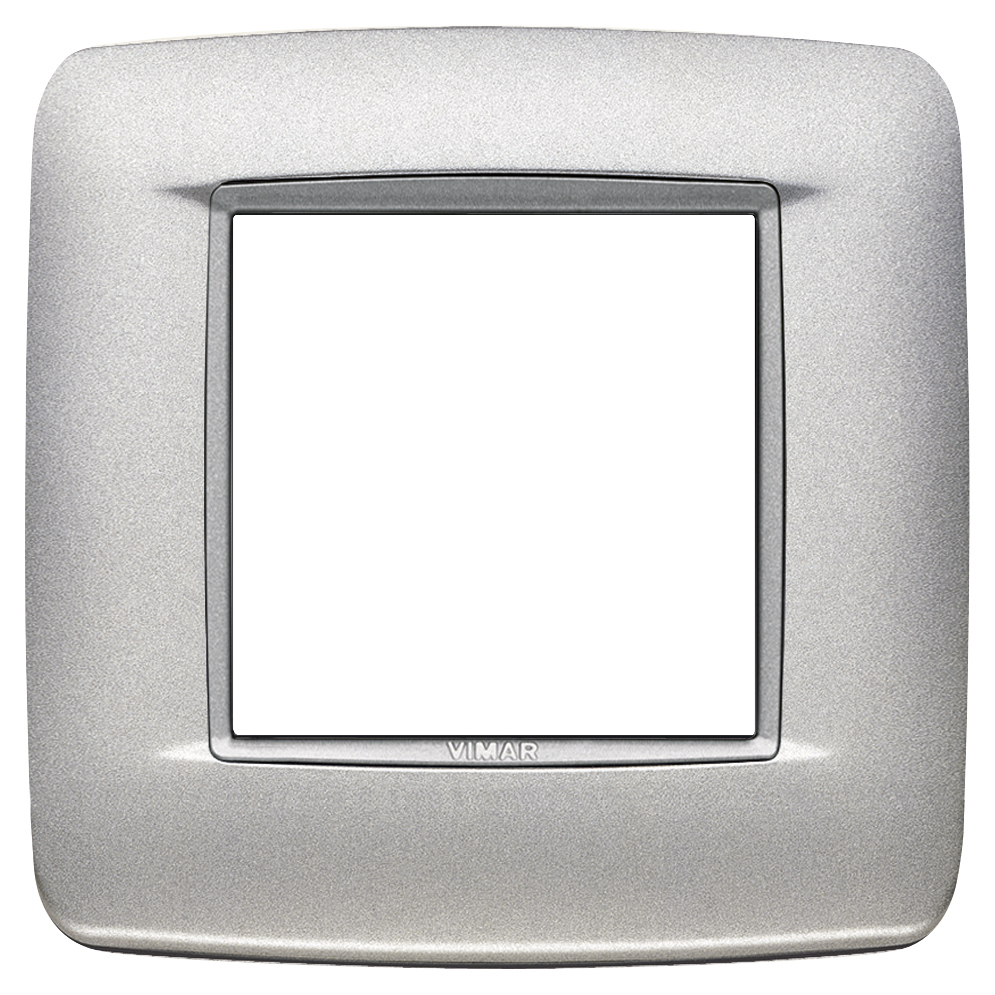 VIMAR - 20672.N13 - Round plate 2M Bright matt silver