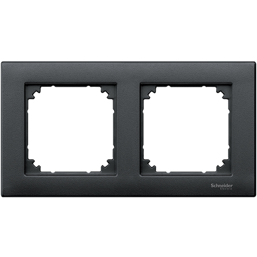 SCHNEIDER ELECTRIC - MTN486214 M-Plan frame, 2-gang, anthracite