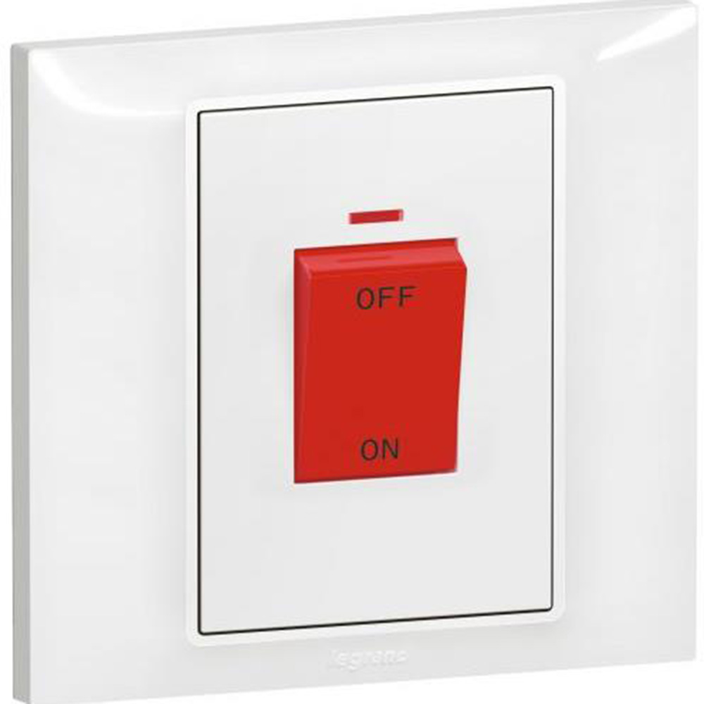 LEGRAND - 6 176 76 DP switch Belanko - 1 way switch + neon - 1 gang ...