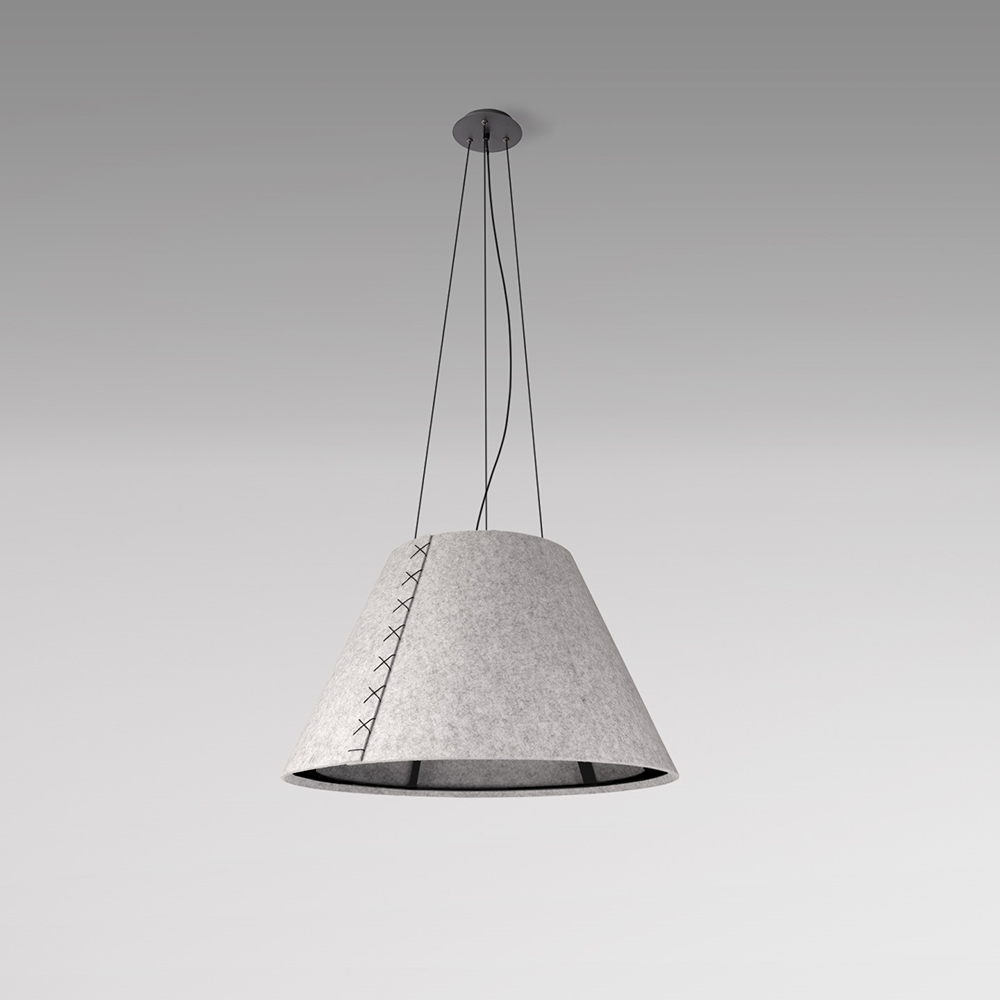 POLARIS LIGHTING - АКУСТИЧНА ЛАМПА AMNESIA Ø800/H600mm 30W 4000 4500lm 360° Сива 2509-30