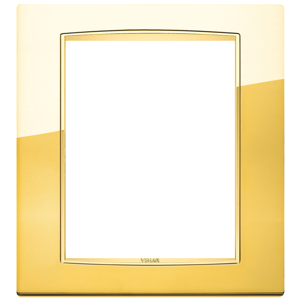 VIMAR - 20668.G24 - Eikon Chrome Рамка 8М италиански стандарт Polished gold
