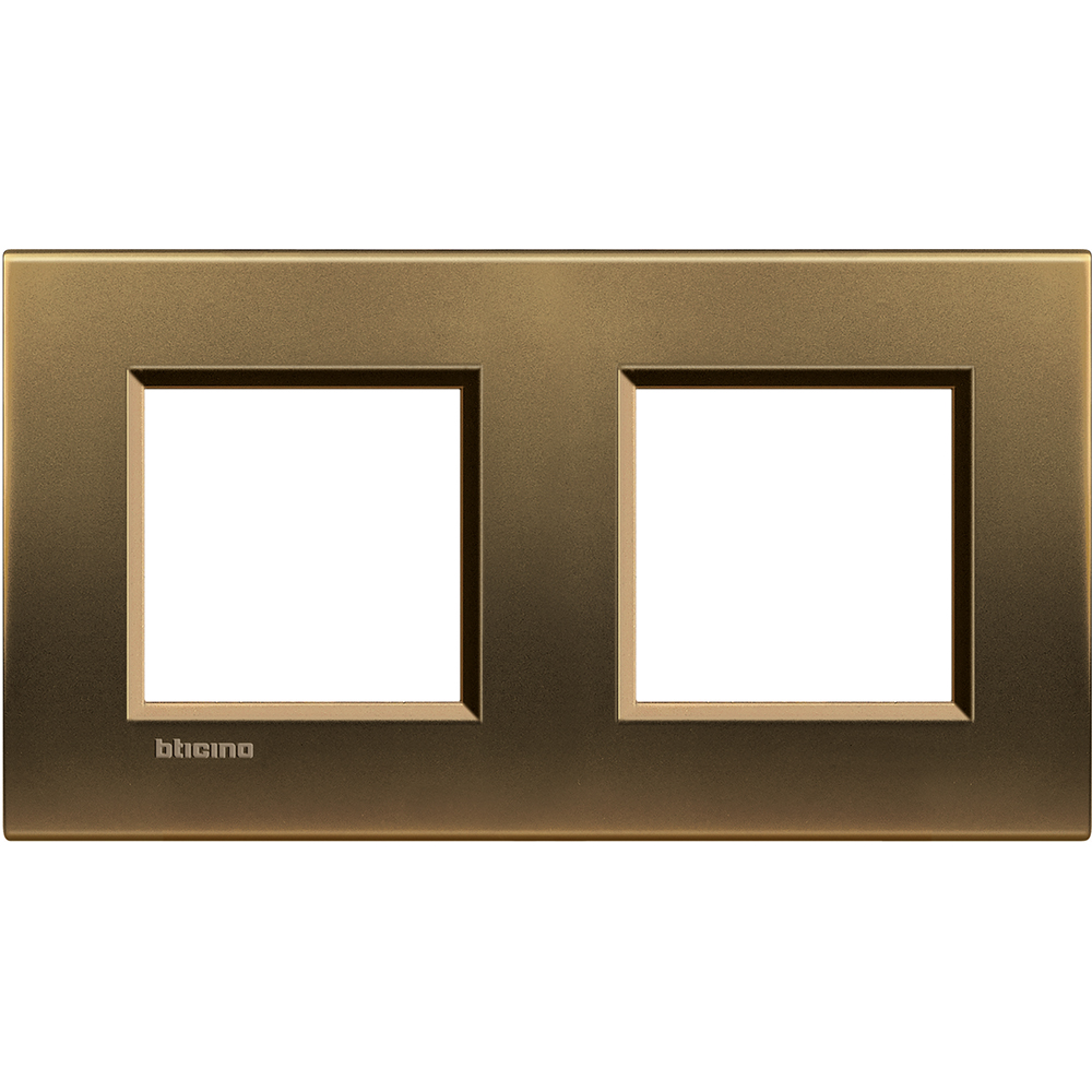 BTICINO - LNA4802M2BZ Square cover plate 2х2modules - Bronze
