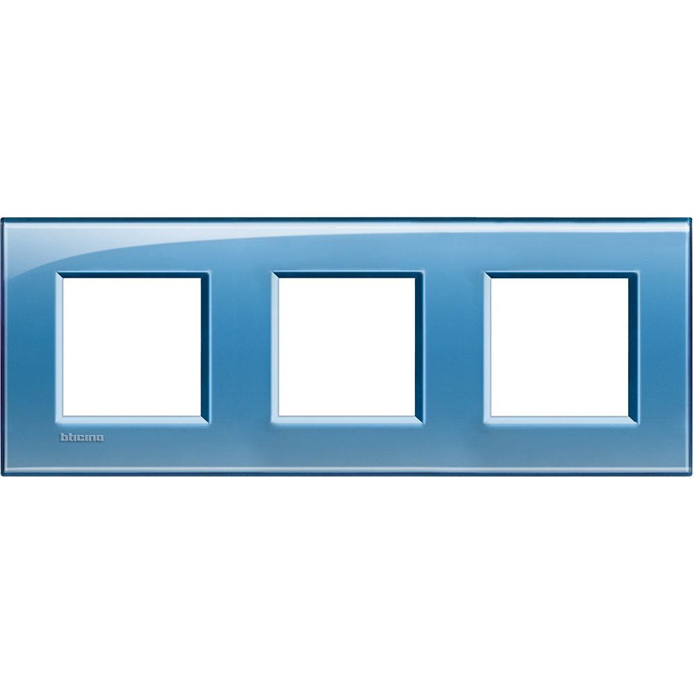 BTICINO - LNA4802M3AD Square cover plate 3х2modules -blue-technopolymer