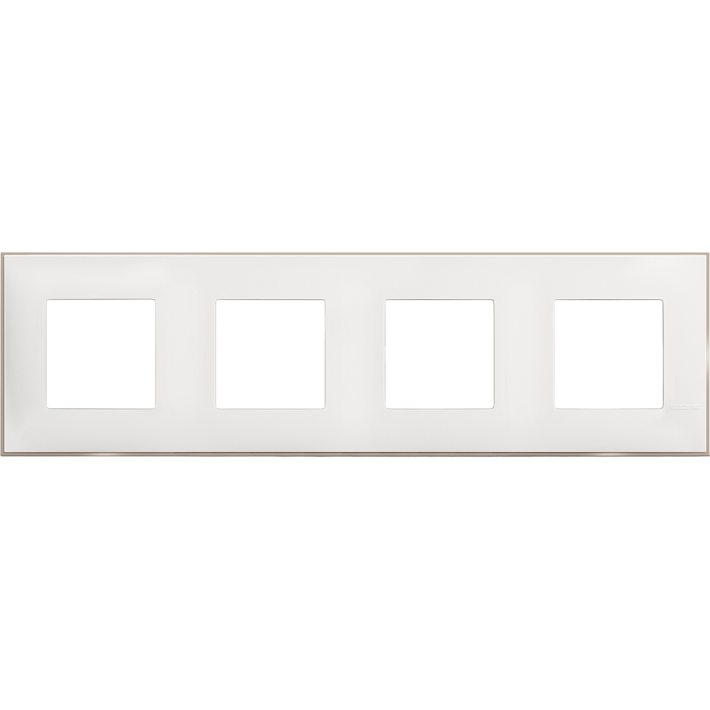 BTICINO - R4802M4WS cover plate - 2+2+2+2 horizontal/vertical installation modules - White satin