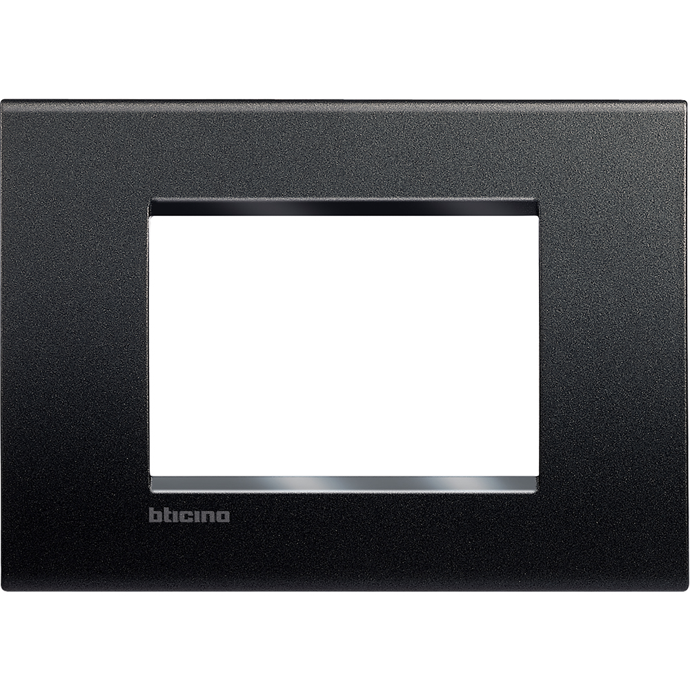 BTICINO - LNA4803AR Square cover plate 3 modules - anthracite