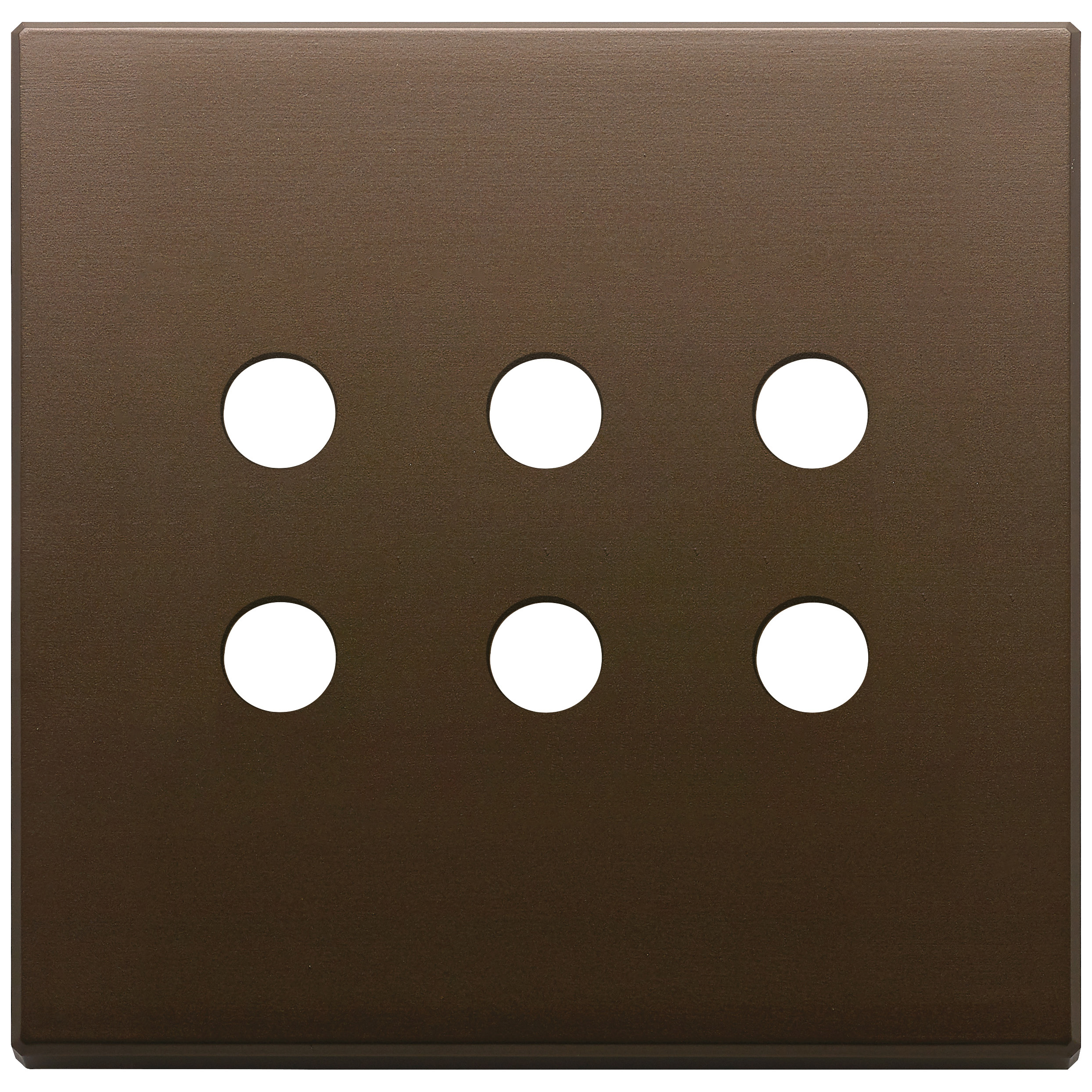 VIMAR - Plate 3Mx6 BS Tondo brushed dark bronze - 22695.RN.12