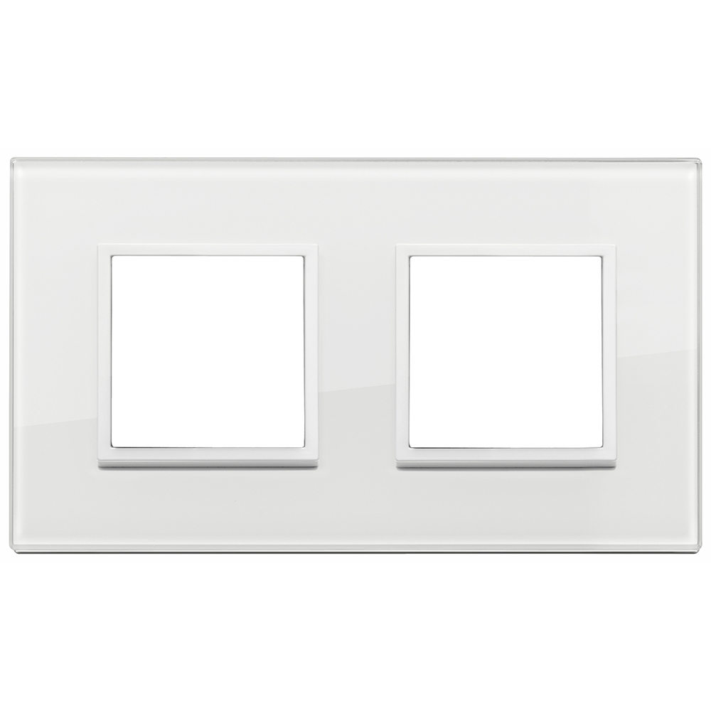 VIMAR - 21643.87 - Plate 4M (2+2) 71mm total white diamond