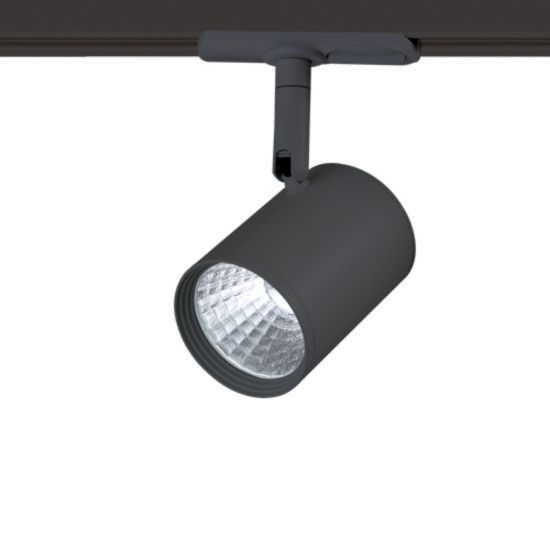 ACA LIGHTING - ZUNO1230B25 BLACK LED TRACK LIGHT 12W 3000K 2WIRES 24 ° 1730lm 230V Ra80