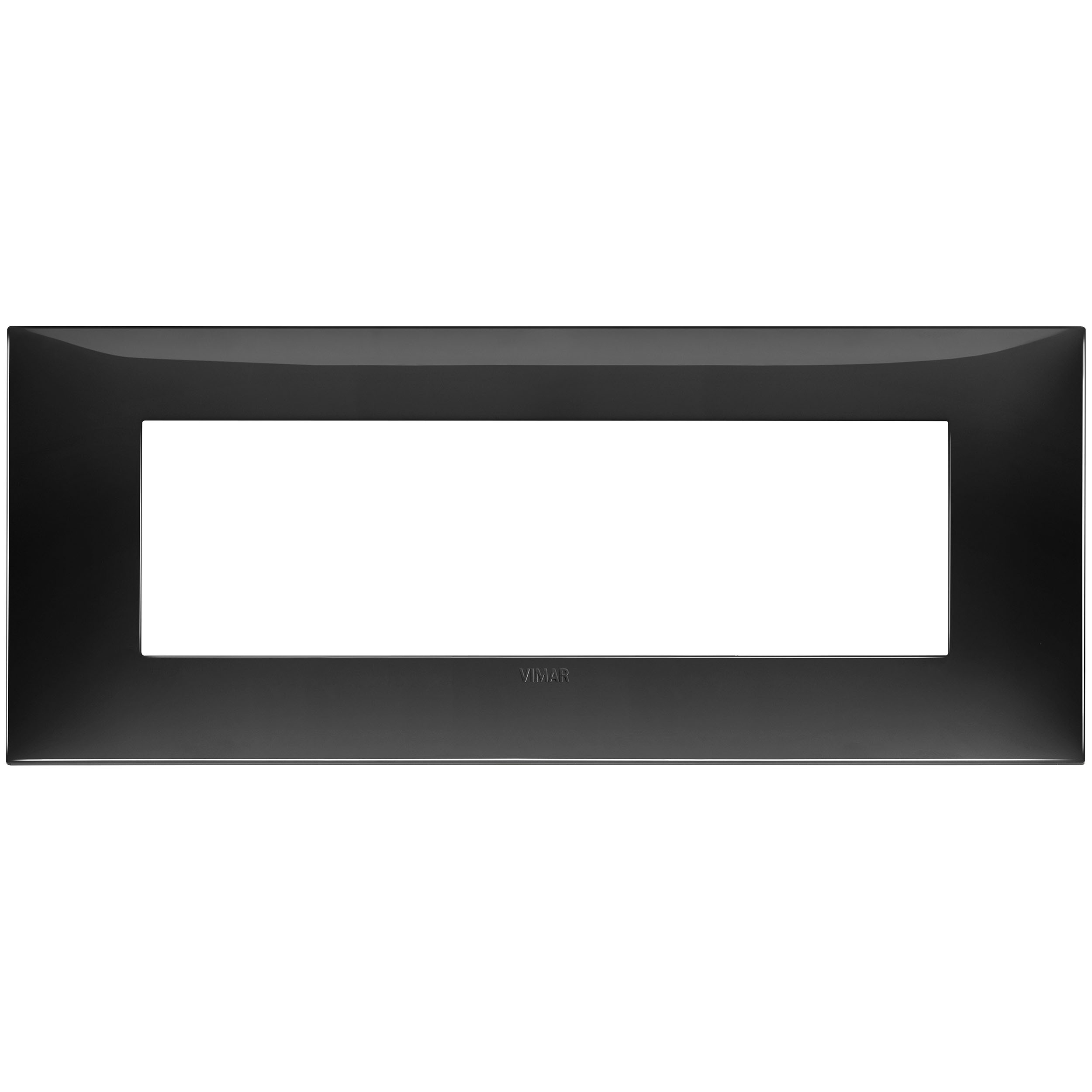 VIMAR - 09677.04 cover plate - 7 centered module black color NEVE UP
