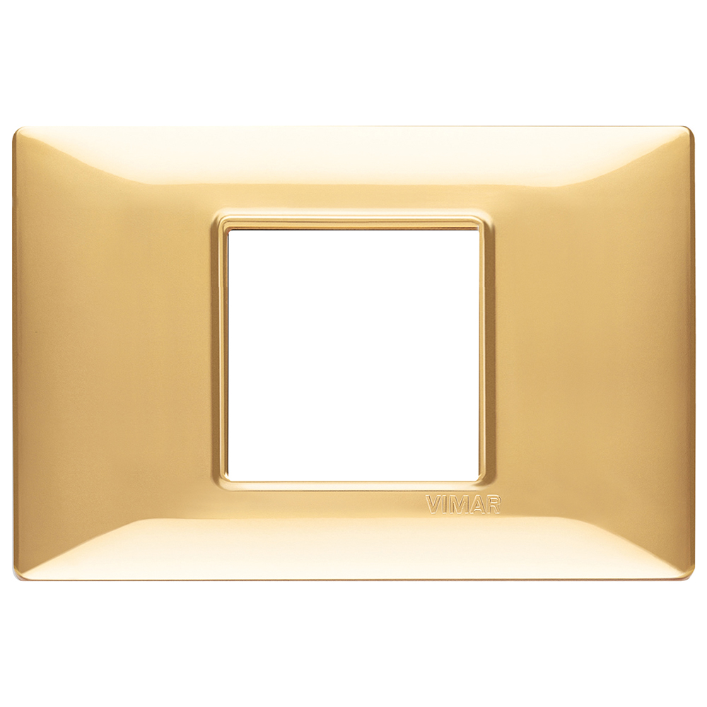 VIMAR - 14652.24 - Plate 2centrM techn. polished gold