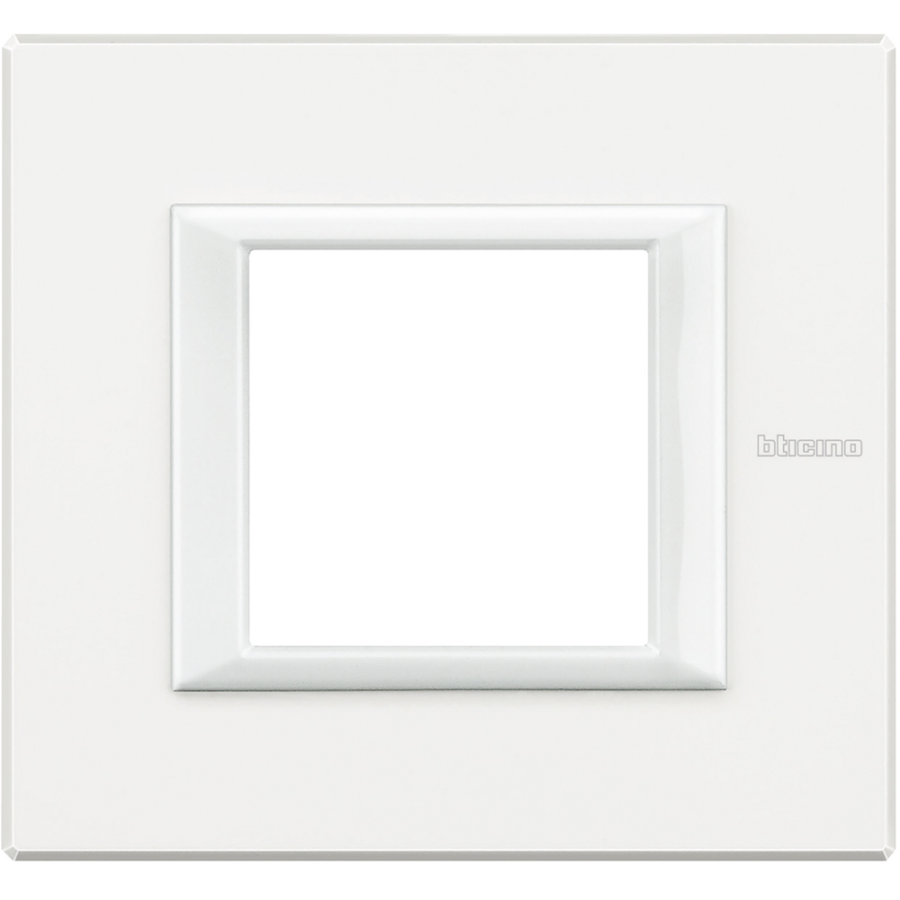 BTICINO - HA4802HD Rectangular cover plate 2 modules - Monochrome white 