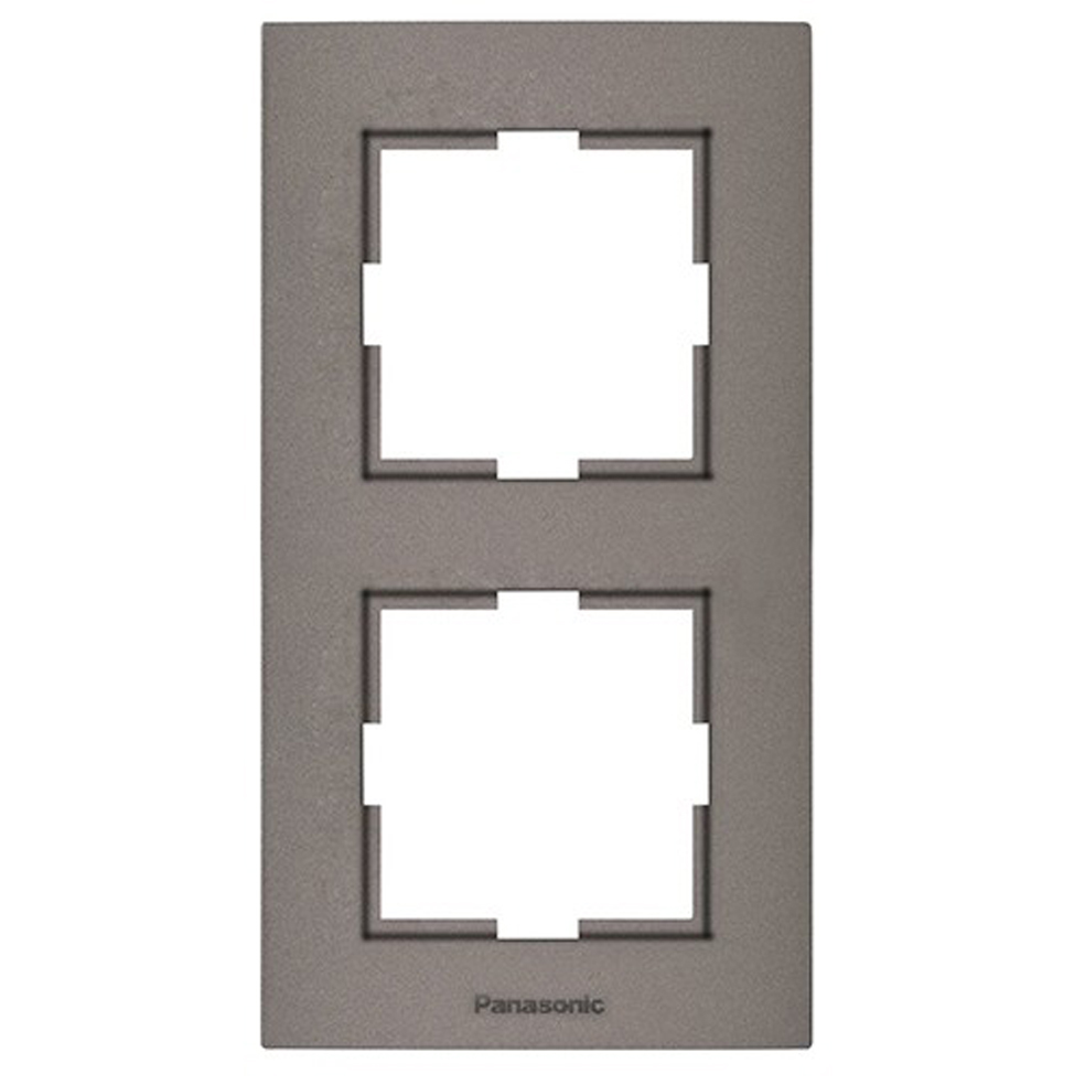 PANASONIC - Двойна рамка вертикална тъмно сива Panasonic Kare WKTF08122DG‐EU1