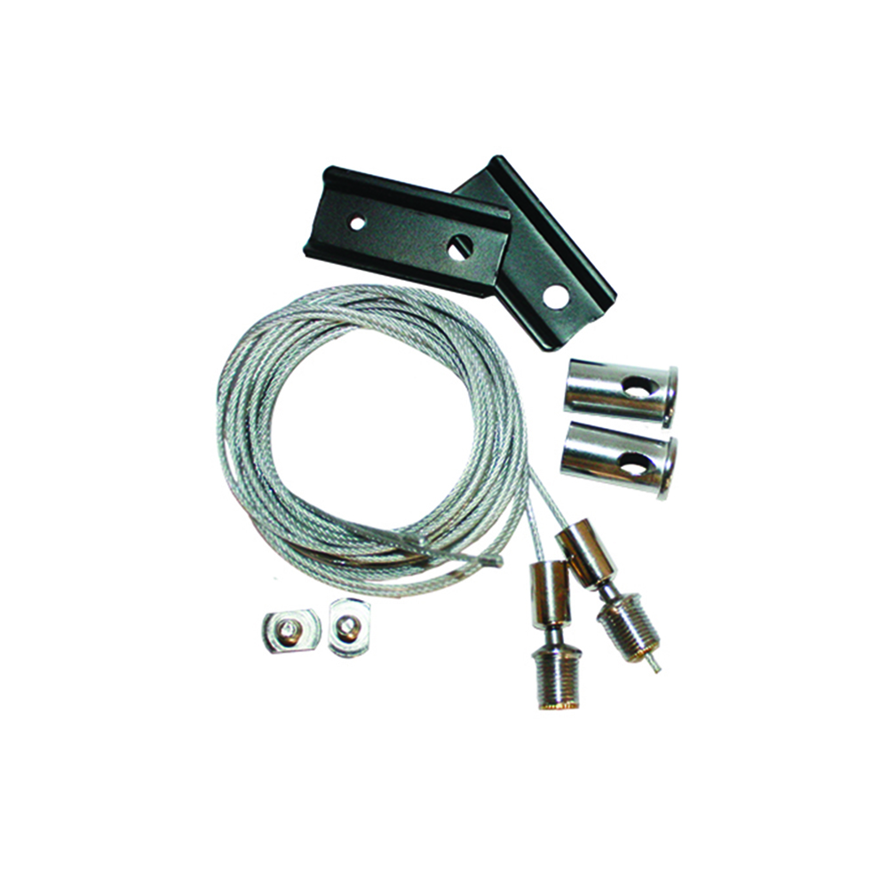 ACA LIGHTING - HANGING KIT(2 PCS) FOR BLACK  MAGNETIC TRACK 48V DC WITH 2M STEEL WIRE & INSTALLATION ACCESSORIES MHKB