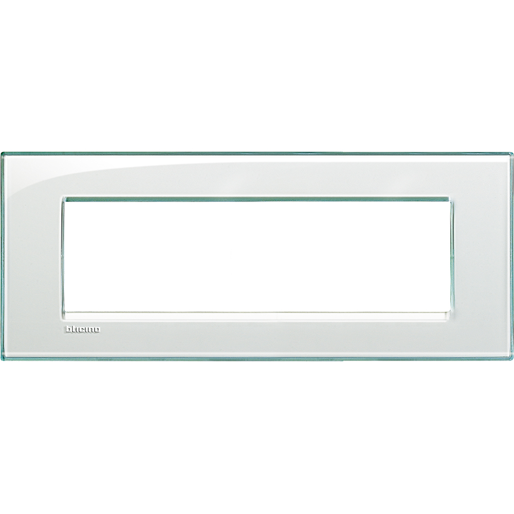 BTICINO - LNA4807KA Square cover plate 7 modules - acquamarine -technopolymer