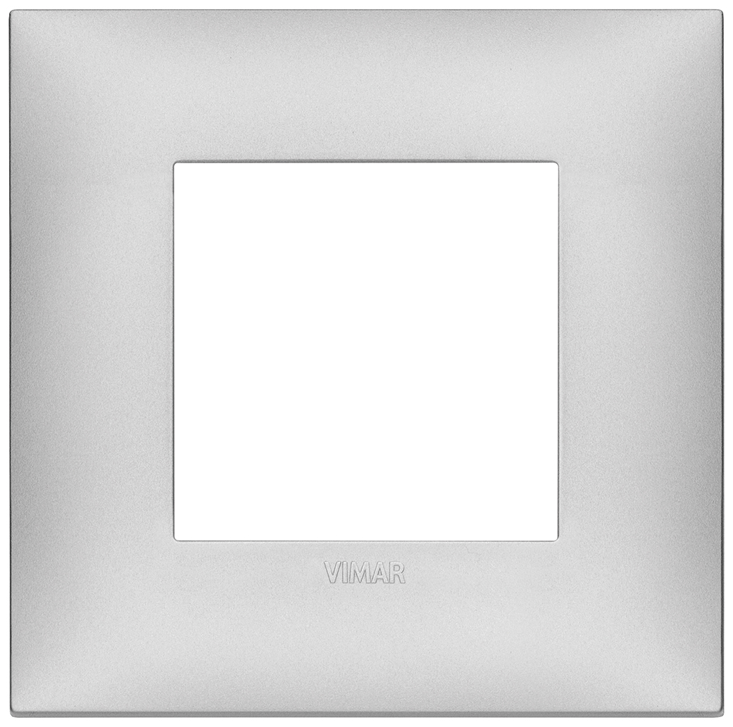 VIMAR - 09662.21 cover plate - 2 centered module matt silver color NEVE UP