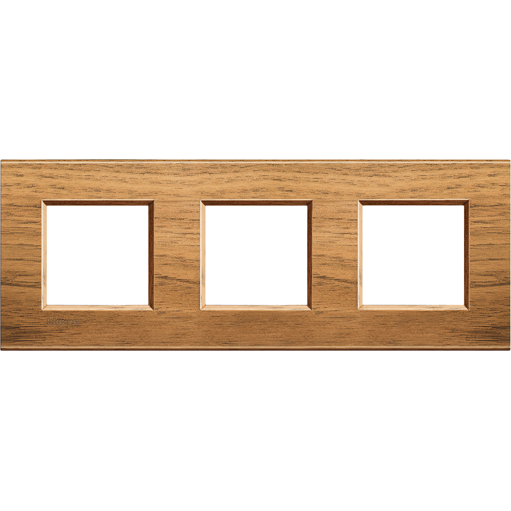 BTICINO - LNA4802M3LNC Двойна рамка 3х2М Walnut дърво правоъгълна Livinglight