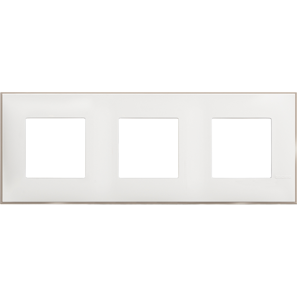 BTICINO - R4802M3WS cover plate - 2+2+2 horizontal/vertical installation modules - White satin