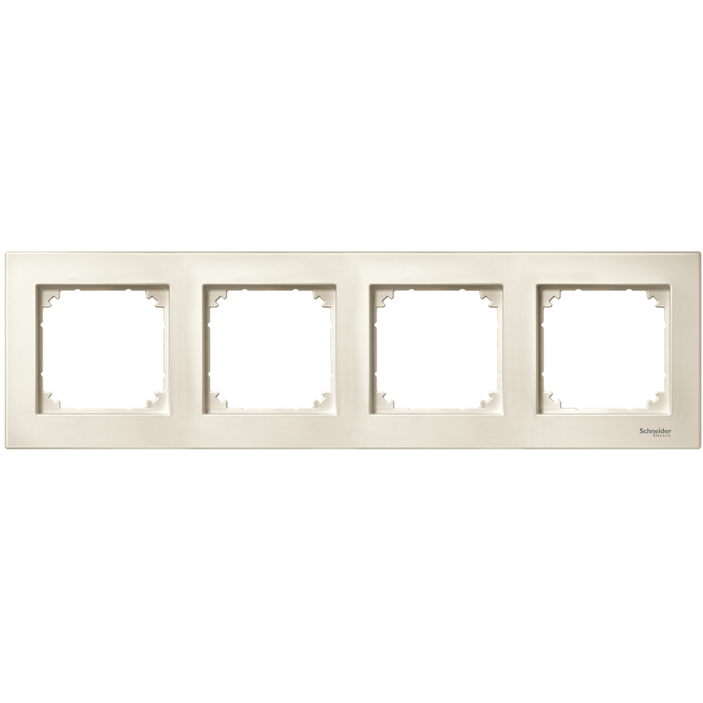 SCHNEIDER ELECTRIC - MTN515444 M-PLAN frame, 4-gang, white, glossy