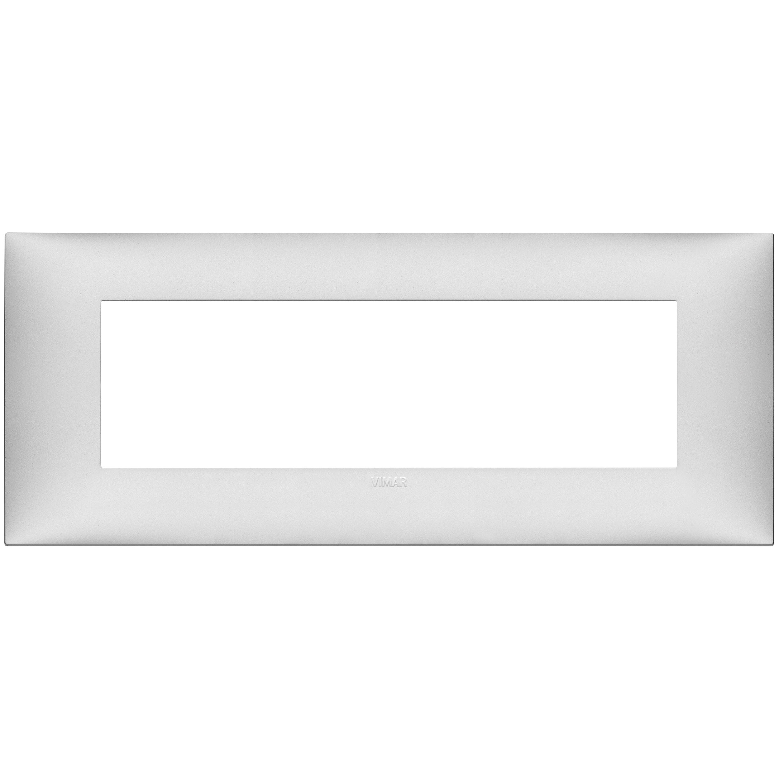 VIMAR - 09677.21 cover plate - 7 centered module matt silver color NEVE UP