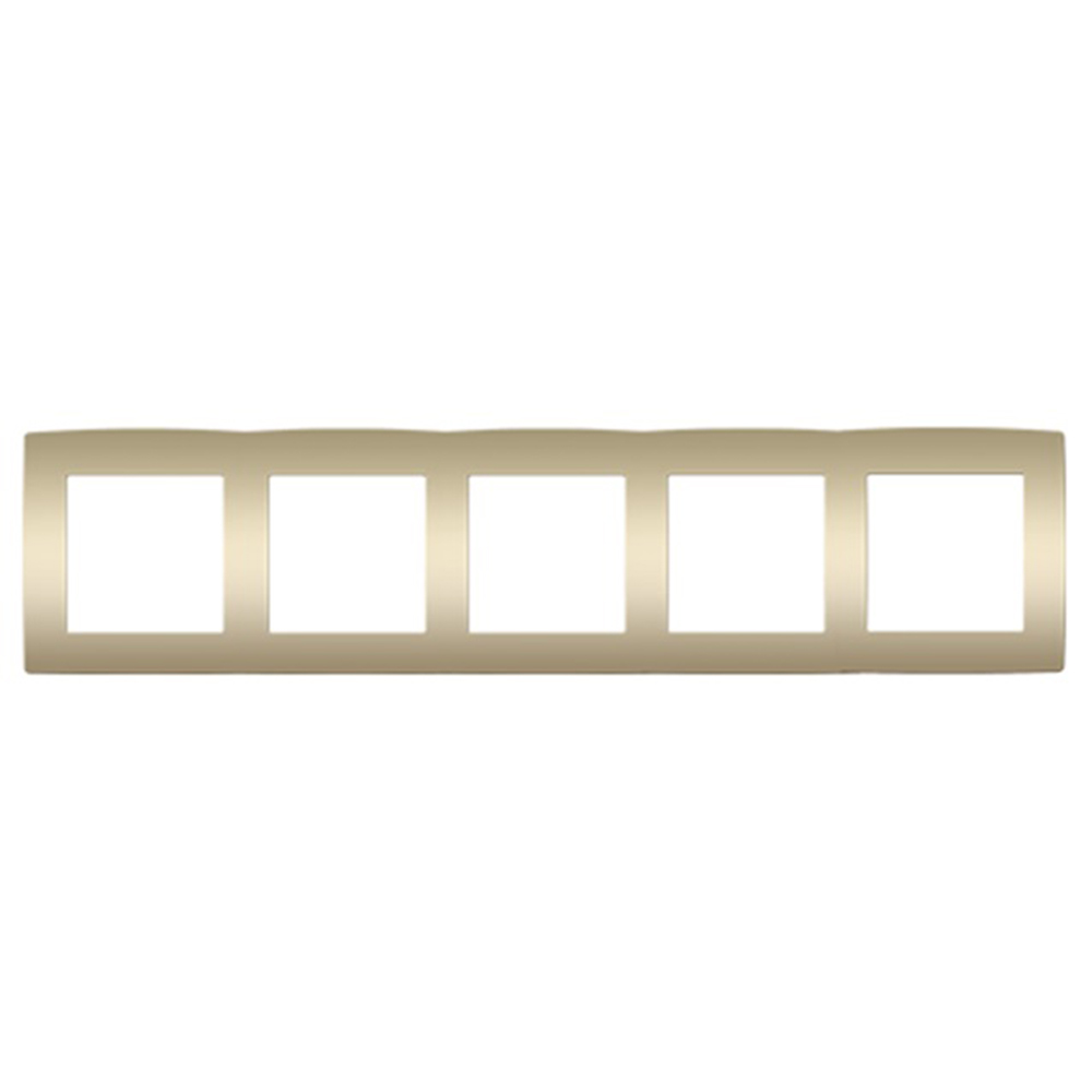 ACA LIGHTING - PRIME 5 GANG FRAME IP20 MATT CHAMPAGNE 1000119404