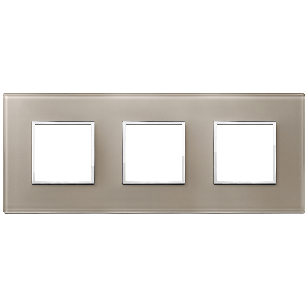 VIMAR - 21644.74 - Plate 6M (2+2+2) 71mm opal brown